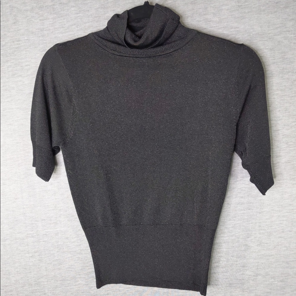 👯‍♀️Host Pick⚡️Votre Nom Cropped Turtleneck Sparkly Top